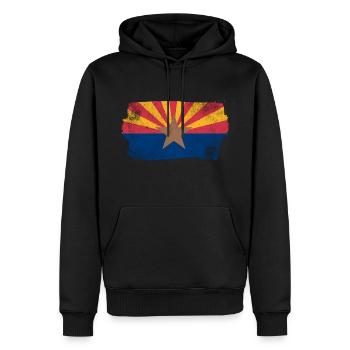 Drapeau de l’Arizona - Sweat à capuche Premium bio Homme - noir - Devant - Nico (187cm)
