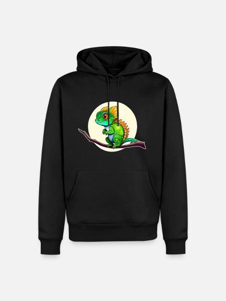Cute little lizard - Men’s Premium Organic Hoodie - black