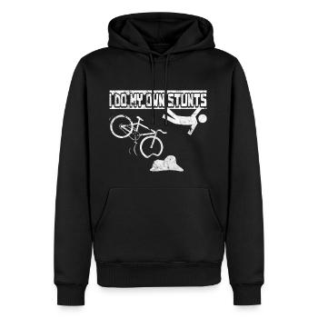 I do my own Stunts MTB - Männer Premium Bio Hoodie - Schwarz - Vorne - Nico (187cm)
