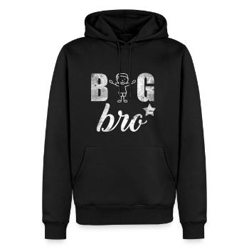 Big Brother Big Bro cadeau frères et sœurs - Sweat à capuche Premium bio Homme - noir - Devant - Nico (187cm)