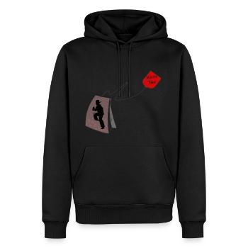KaraTee. karaté - Sweat à capuche Premium bio Homme - noir - Devant - Nico (187cm)