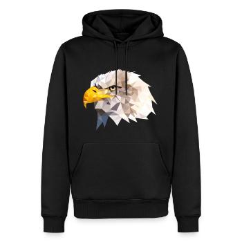 Aigle à tête blanche aigle de mer Aigle américain Eagle - Sweat à capuche Premium bio Homme - noir - Devant - Nico (187cm)