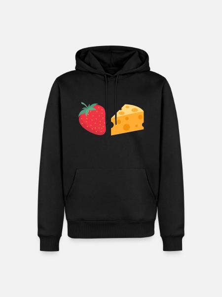 Fromage Aux Fraises Fromage Aux Fraises - Sweat à capuche Premium bio Homme - noir