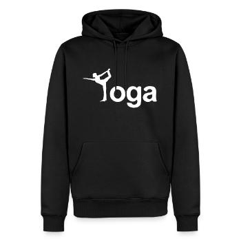 Yoga Pose Yogi - Männer Premium Bio Hoodie - Schwarz - Vorne - Nico (187cm)