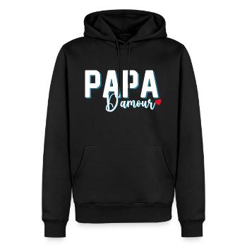 Le Meilleur Papa D'Amour Des Enfants - Sweat à capuche Premium bio Homme - noir - Devant - Nico (187cm)
