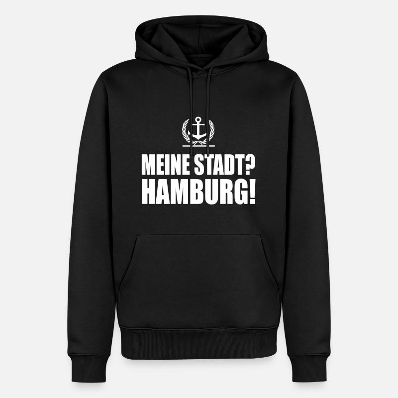 Hambourg - Sweat à capuche Premium bio Homme - noir