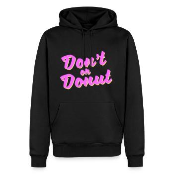 Ne pas ou beignet - Sweat à capuche Premium bio Homme - noir - Devant - Nico (187cm)