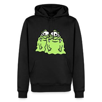 team 2 freunde paar glibber schleim ekelig schleim - Männer Premium Bio Hoodie - Schwarz - Vorne - Nico (187cm)