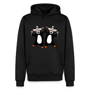 équipe couple 2 amis mexique chapeau sombrero mexicain - Sweat à capuche Premium bio Homme - noir - Devant - Nico (187cm)