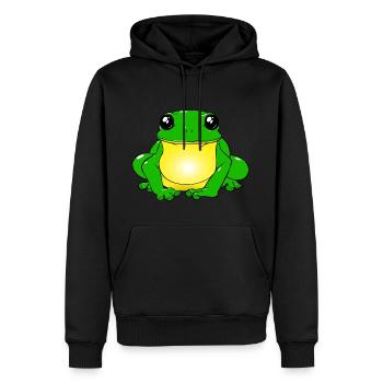 Frosch - Sweat à capuche Premium bio Homme - noir - Devant - Nico (187cm)