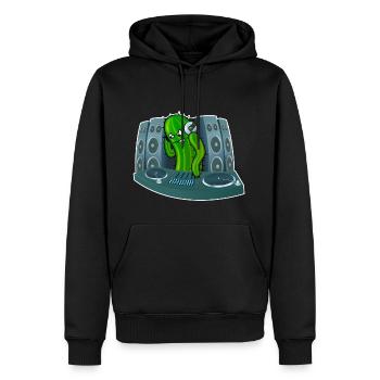 Kaktus DJ - Männer Premium Bio Hoodie - Schwarz - Vorne - Nico (187cm)