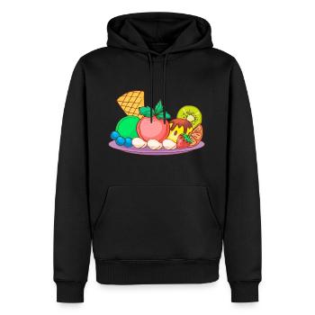 Eis Speiseeis Eiskrem Eiscreme Kugeleis Eisbecher - Männer Premium Bio Hoodie - Schwarz - Vorne - Nico (187cm)
