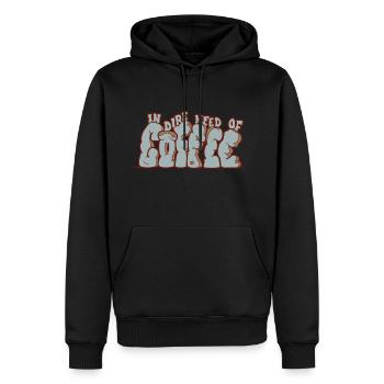 Ich brauche dringend Kaffee - Männer Premium Bio Hoodie - Schwarz - Vorne - Nico (187cm)