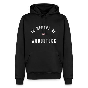 woodstock - Sweat à capuche Premium bio Homme - noir - Devant - Nico (187cm)