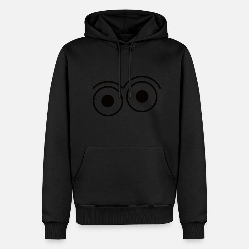 Offene Augen (2) - Männer Premium Bio Hoodie - Schwarz