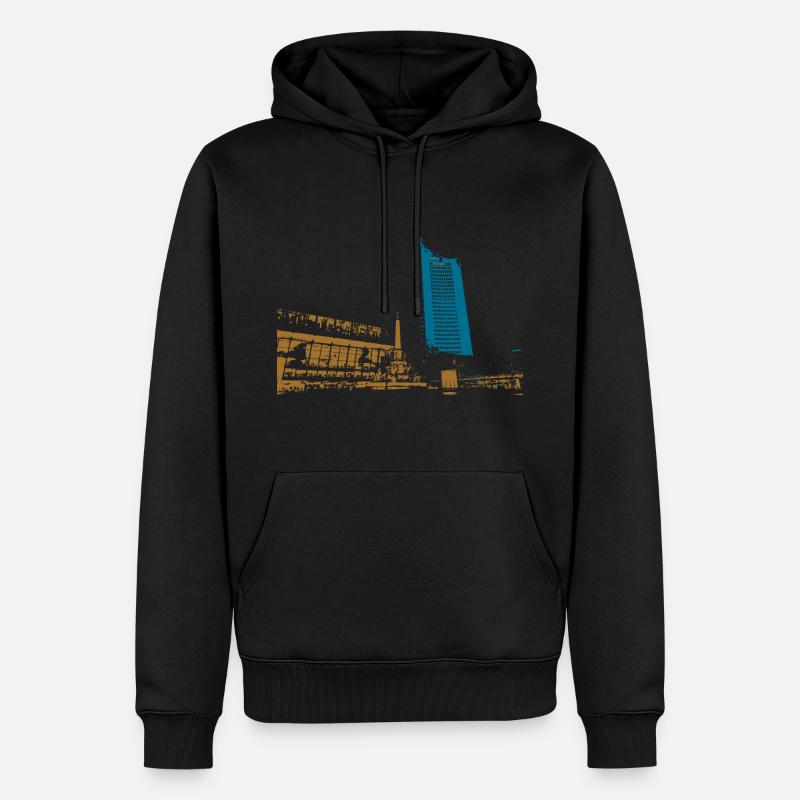 Leipzig Gewandhaus Uni Riese Geschenkidee - Männer Premium Bio Hoodie - Schwarz