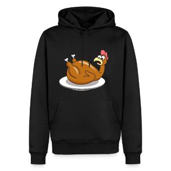 Huhn Braten Backen - Männer Premium Bio Hoodie - Schwarz - Vorne - Nico (187cm)