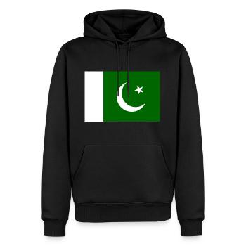 Drapeau du Pakistan - Sweat à capuche Premium bio Homme - noir - Devant - Nico (187cm)