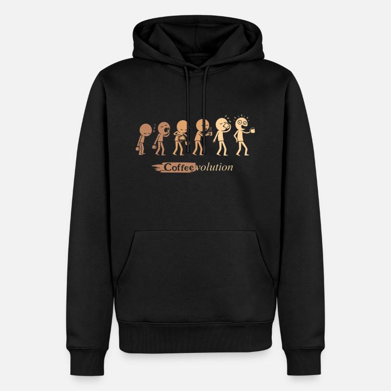 Coffeevolution - Sweat à capuche Premium bio Homme - noir