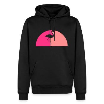 halbkreis sonnenaufgang urlaub palmen ferien sonne - Männer Premium Bio Hoodie - Schwarz - Vorne - Nico (187cm)