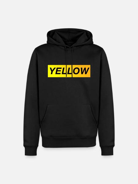 Yellow - Men’s Premium Organic Hoodie - black