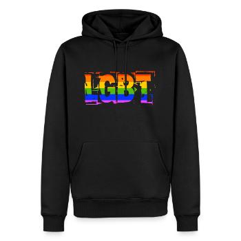 LGBT Schwul Gay Pride Regenbogen - Männer Premium Bio Hoodie - Schwarz - Vorne - Nico (187cm)