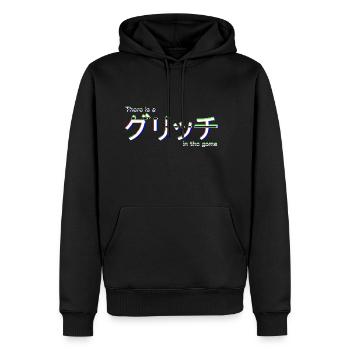 There is a glitch in the game - glitch in the game - Men’s Premium Organic Hoodie - black - Front - Nico (187cm)