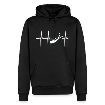 Heart Beat Diving - Men’s Premium Organic Hoodie - black - Front - Nico (187cm)