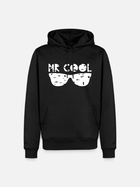 MR cool white - Men’s Premium Organic Hoodie - black