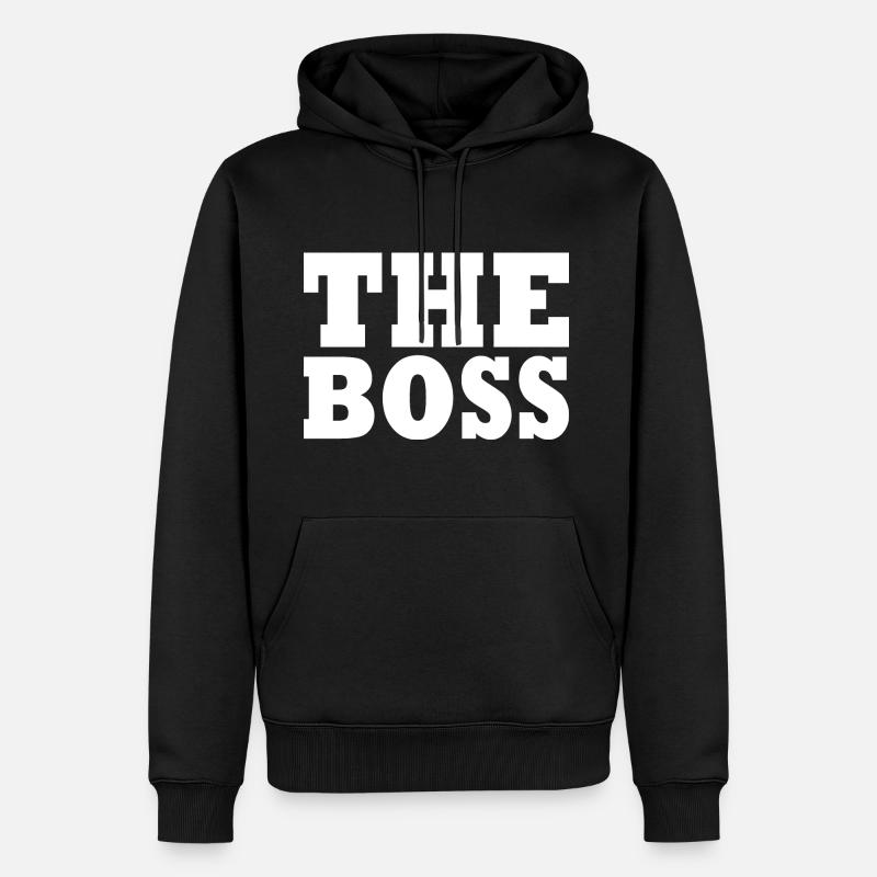 The boss - Sweat à capuche Premium bio Homme - noir