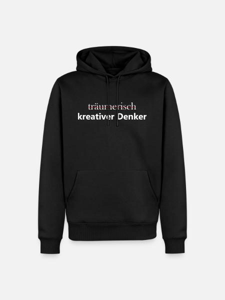Träumerisch Wortspiel Euphemismus - Männer Premium Bio Hoodie - Schwarz