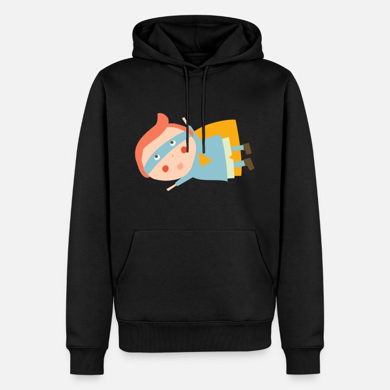 Superheld Superhero - Männer Premium Bio Hoodie - Schwarz