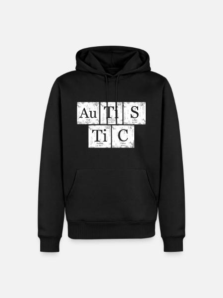 AuTiSTiC Nerd Geek Periodic Table - Men’s Premium Organic Hoodie - black