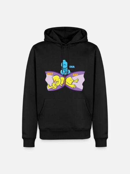 Ohm law electrical engineering physics physicist gift - Men’s Premium Organic Hoodie - black
