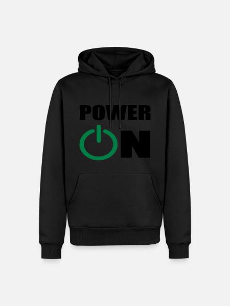 allumer - Sweat à capuche Premium bio Homme - noir