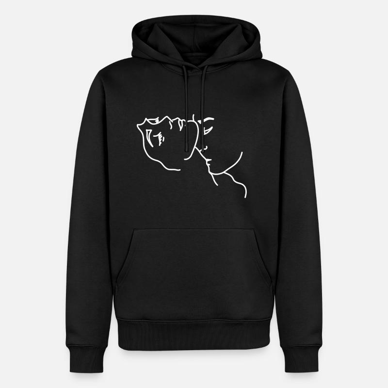 Baiser l'amour du cou - Sweat à capuche Premium bio Homme - noir