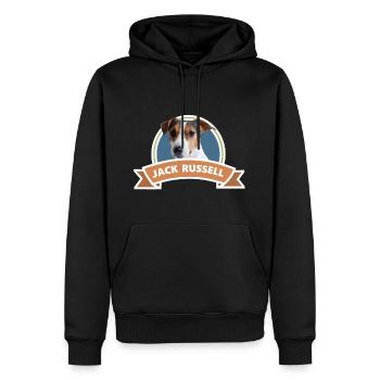 Jack Russel, Hund, Geschenkidee - Männer Premium Bio Hoodie - Schwarz - Vorne - Nico (187cm)