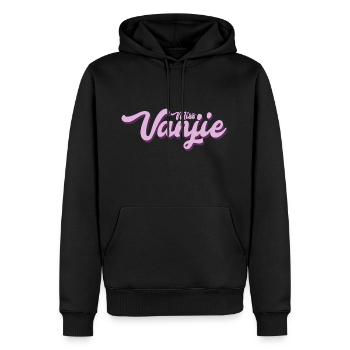 Fräulein Vangie - Männer Premium Bio Hoodie - Schwarz - Vorne - Nico (187cm)
