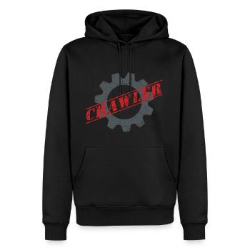 Crawler - Männer Premium Bio Hoodie - Schwarz - Vorne - Nico (187cm)
