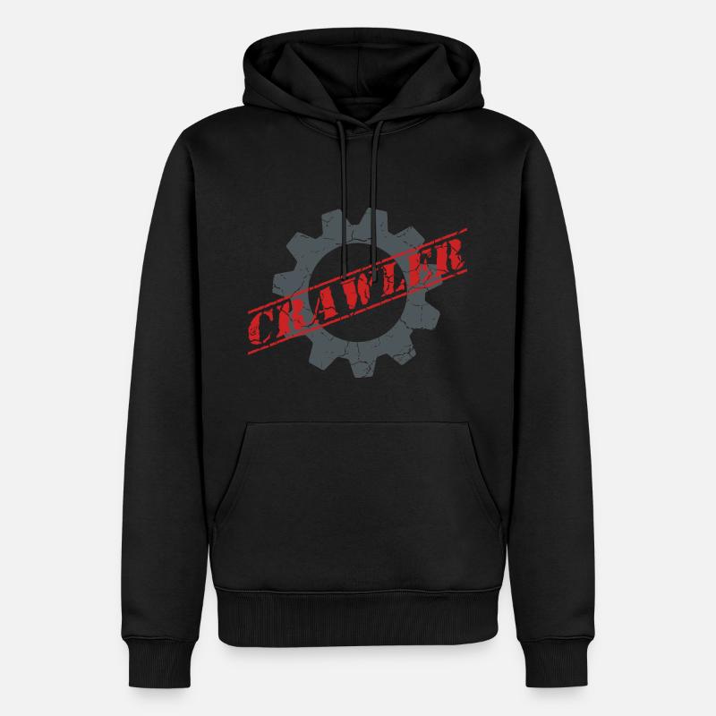 Crawler - Männer Premium Bio Hoodie - Schwarz