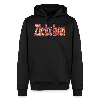 Des zigzettes - Sweat à capuche Premium bio Homme - noir - Devant - Nico (187cm)
