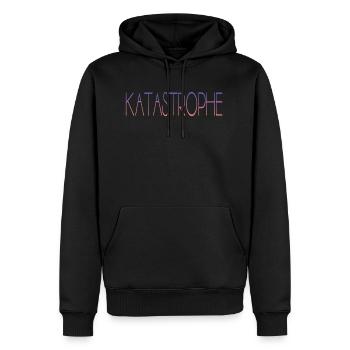Katastrophe - Männer Premium Bio Hoodie - Schwarz - Vorne - Nico (187cm)