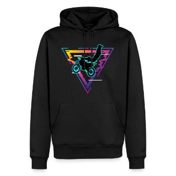motocross - Männer Premium Bio Hoodie - Schwarz - Vorne - Nico (187cm)
