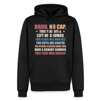 Gen A Slang Teachers Happy Last Day of School 2025 - Sweat à capuche Premium bio Homme - noir - Devant - Nico (187cm)
