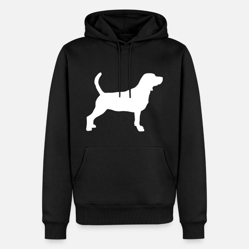 Beagle silhouette - Sweat à capuche Premium bio Homme - noir