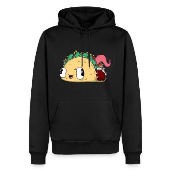 Taco - Sweat à capuche Premium bio Homme - noir - Devant - Nico (187cm)