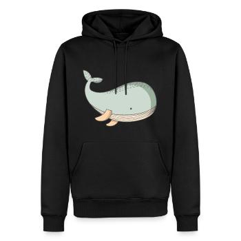 Wal Walmotiv - Männer Premium Bio Hoodie - Schwarz - Vorne - Nico (187cm)
