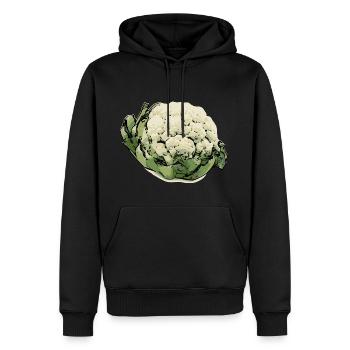 Blumenkohl Pop-Art - Männer Premium Bio Hoodie - Schwarz - Vorne - Nico (187cm)
