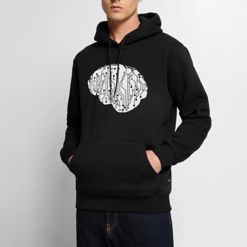 Electrical Brain CPU Data Circuit Computer Men’s Premium Organic Hoodie