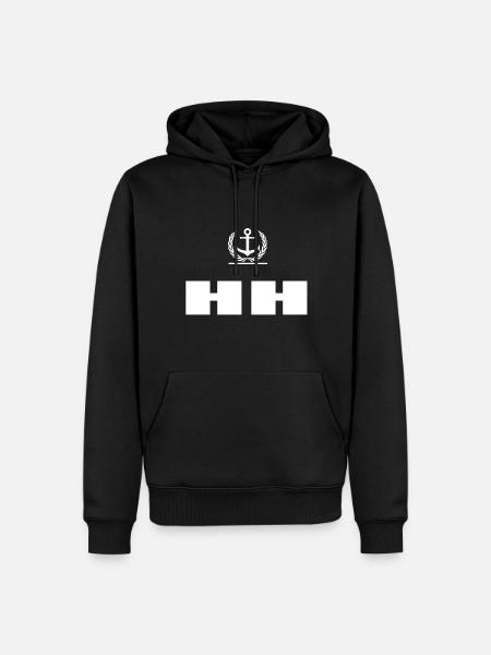 Hamburg - Männer Premium Bio Hoodie - Schwarz
